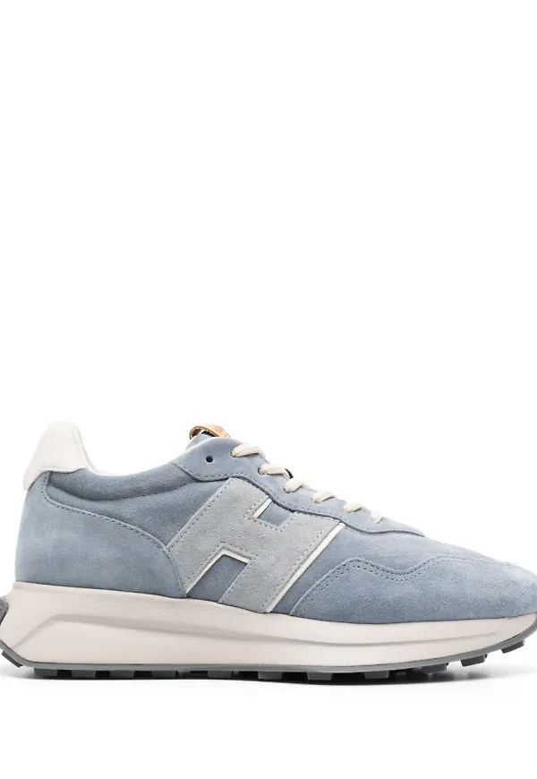 Hogan grova sneakers i mocka - Blå
