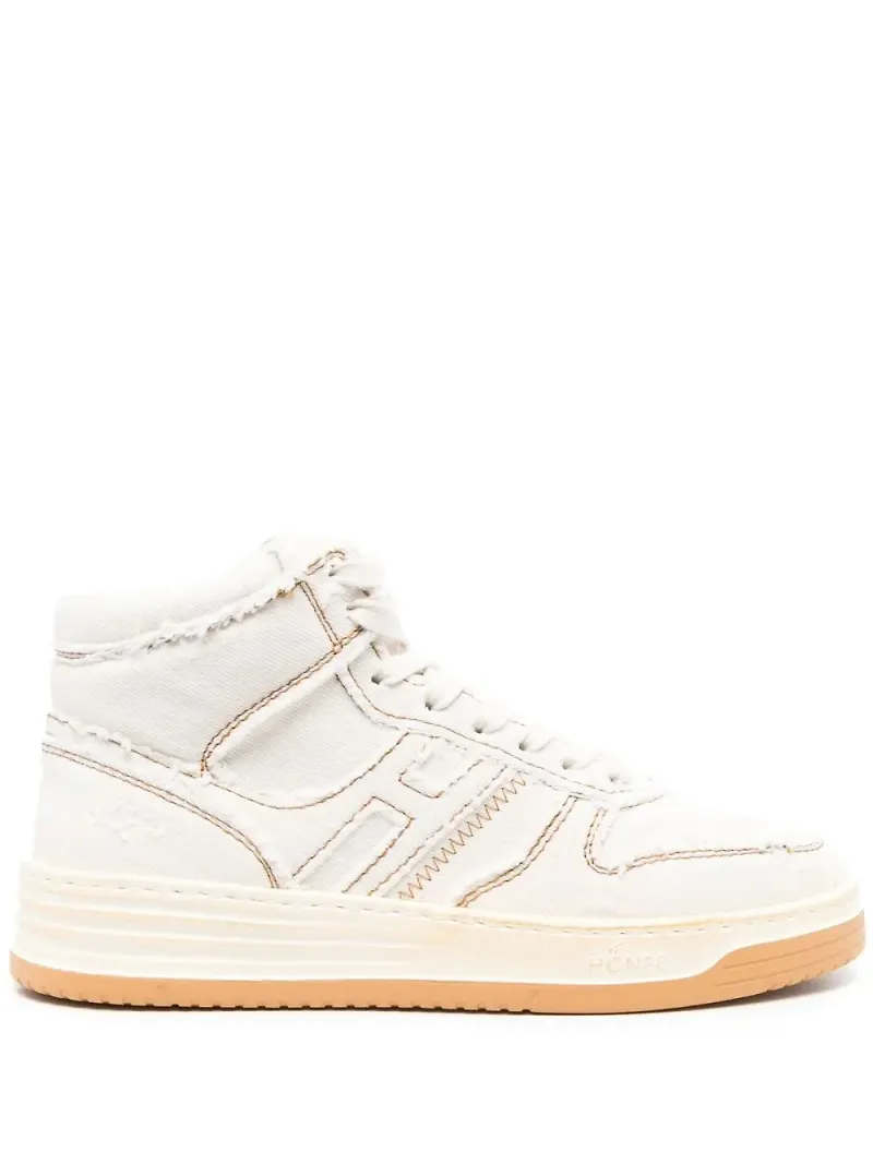 Hogan höga sneakers med kontraststygn - Neutral