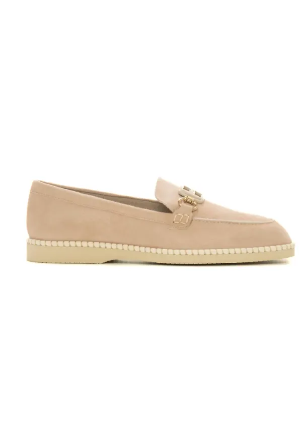 Hogan Loafer in suede Beige, Dam
