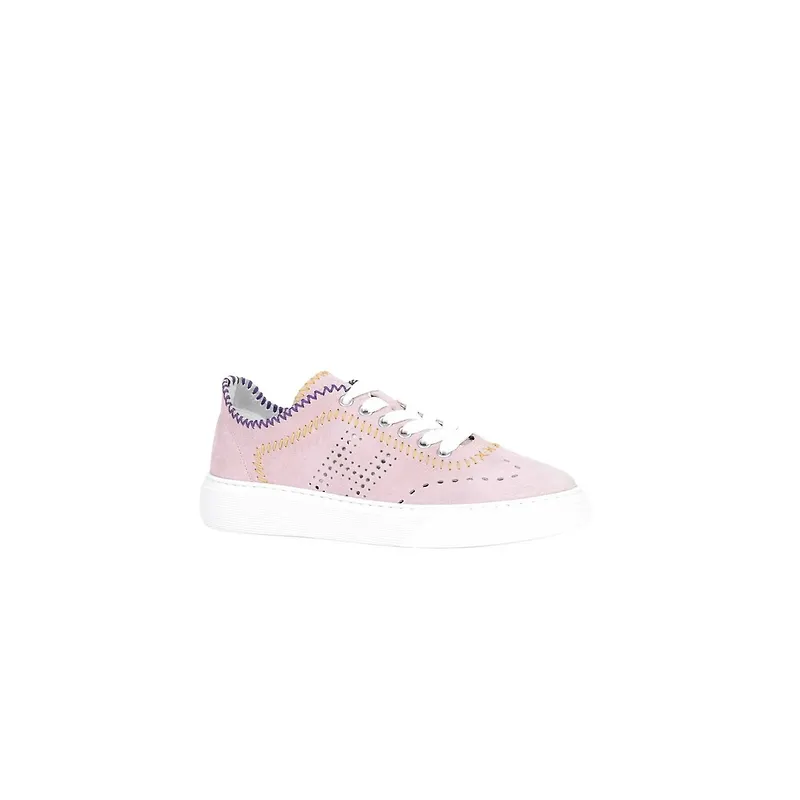 Hogan Sneaker H365 i ofodrad mocka och infilature kontrasterande Rosa, Dam