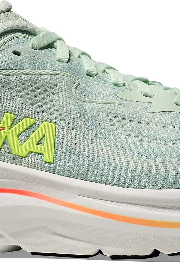 Hoka Women's Clifton 10 Sea Glass / Neon Flame