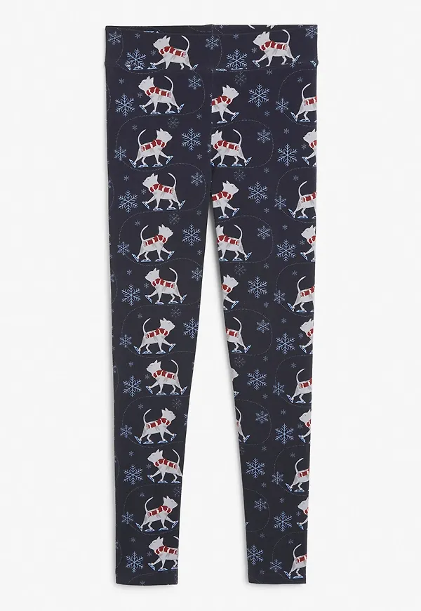 Holiday leggings - Blue