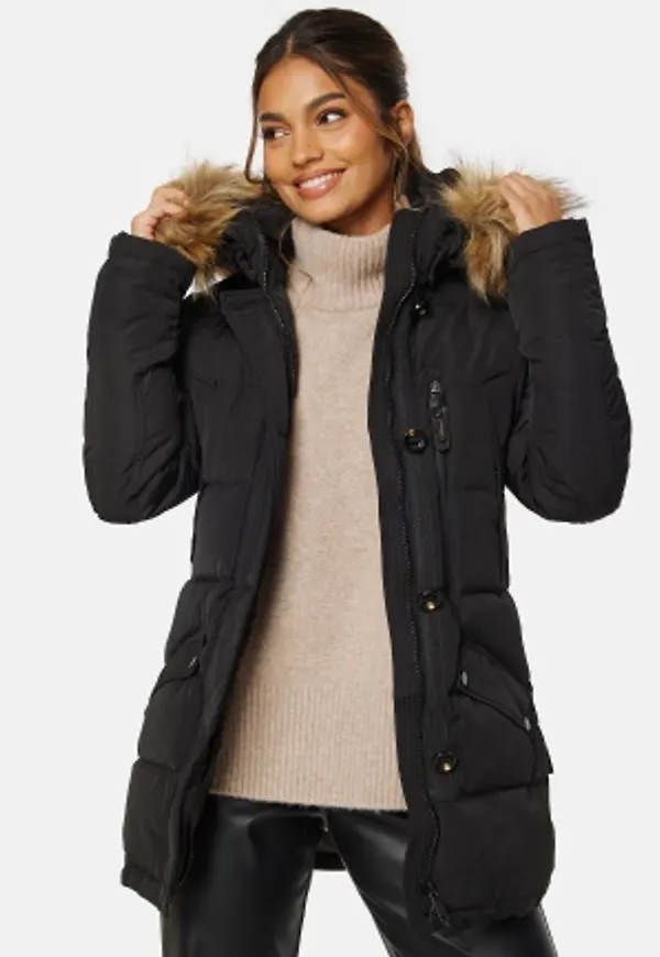 Hollies Wilma Long Jacket Black/Natural 48
