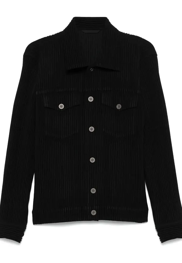 Homme Plissé Issey Miyake plisserad jacka - Svart