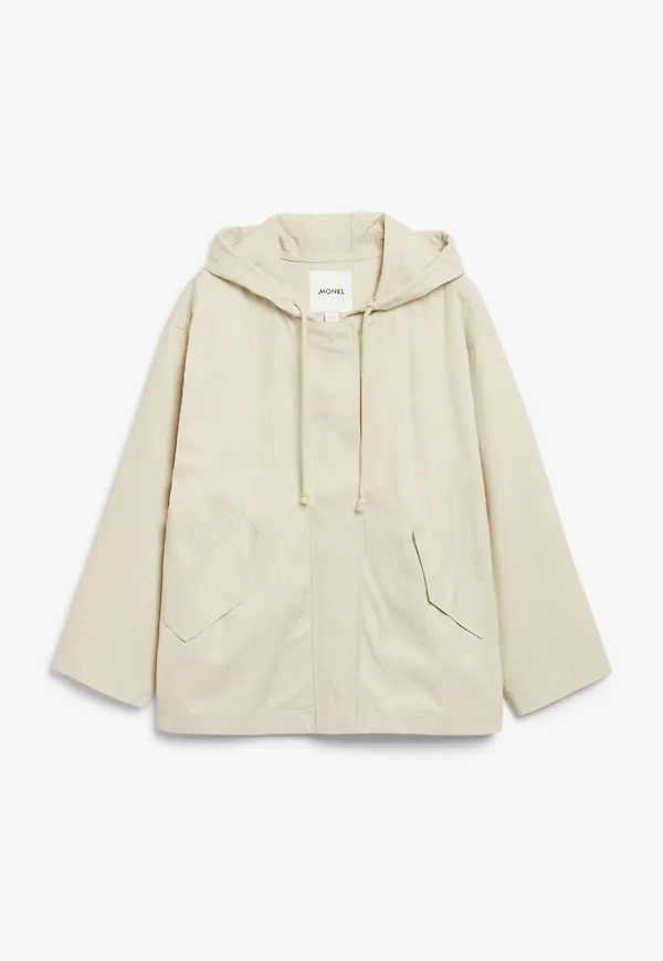Hooded light-weight parka - Beige