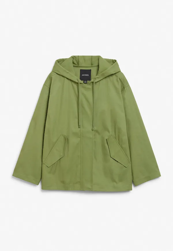 Hooded light-weight parka - Green