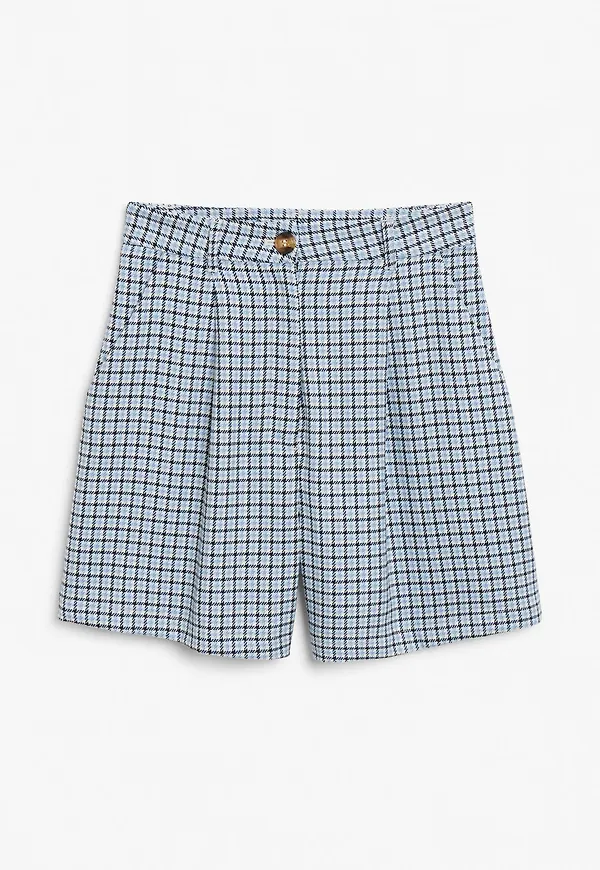 Houndstooth bermuda shorts - Blue