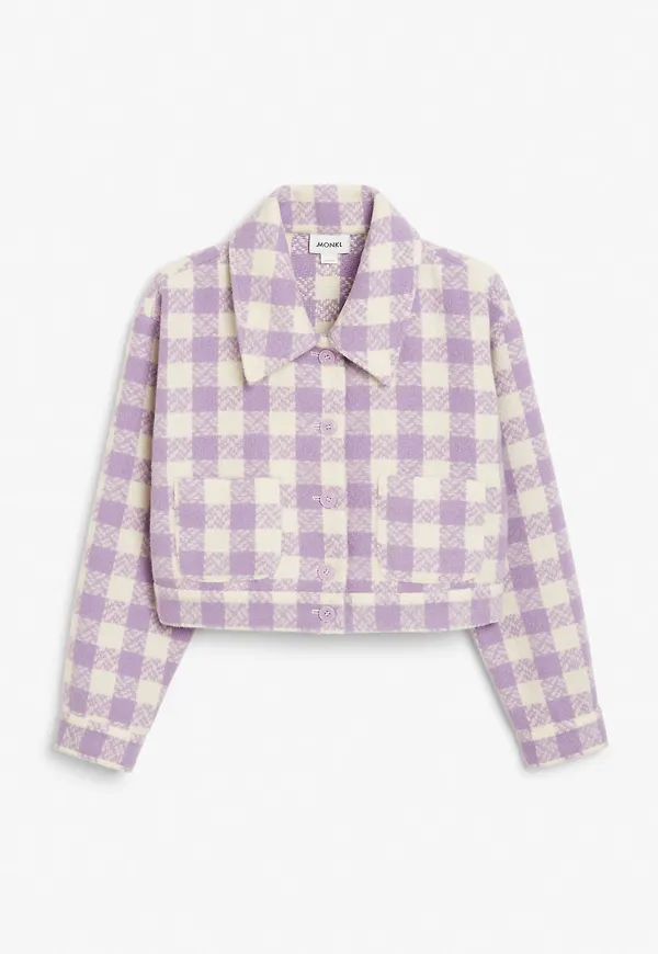 Houndstooth jacket - Purple