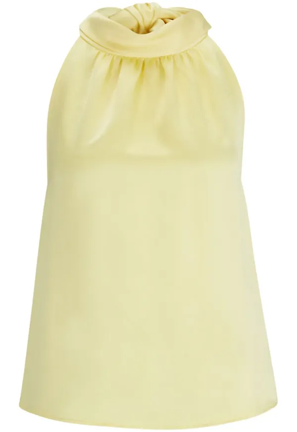 HUGO blus med halterneck - Gul