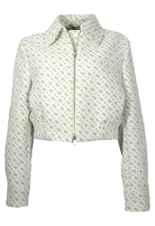 Hugo Boss, Jacka, Dam, M, Monogram BB Bomberjacka Ljus Beige
