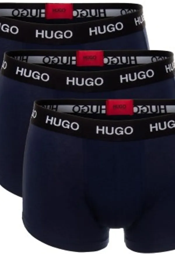 HUGO Kalsonger 3P Triplet Trunk Marin bomull XX-Large Herr
