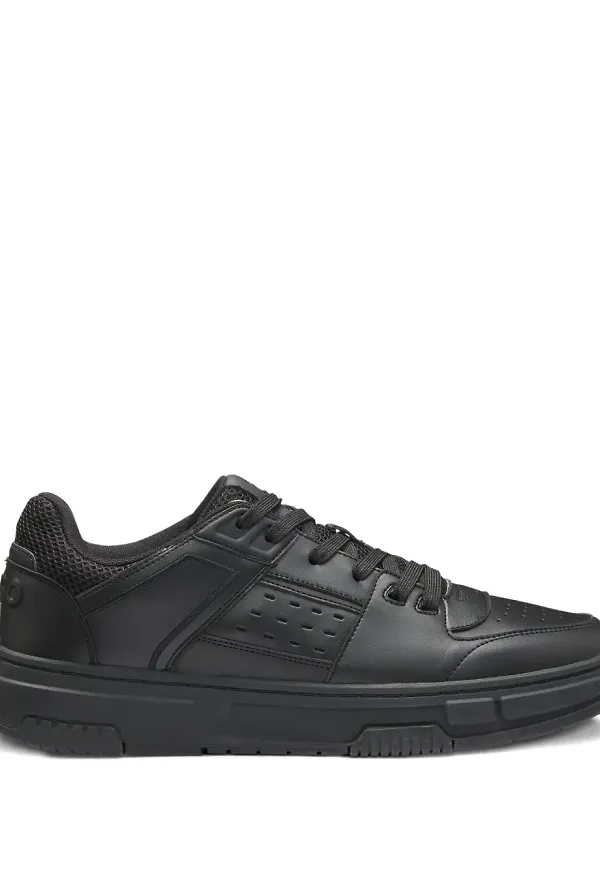 HUGO lädersneakers - Svart