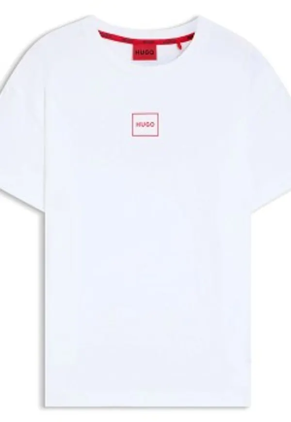 HUGO Laze T-Shirt Vit bomull Large Herr