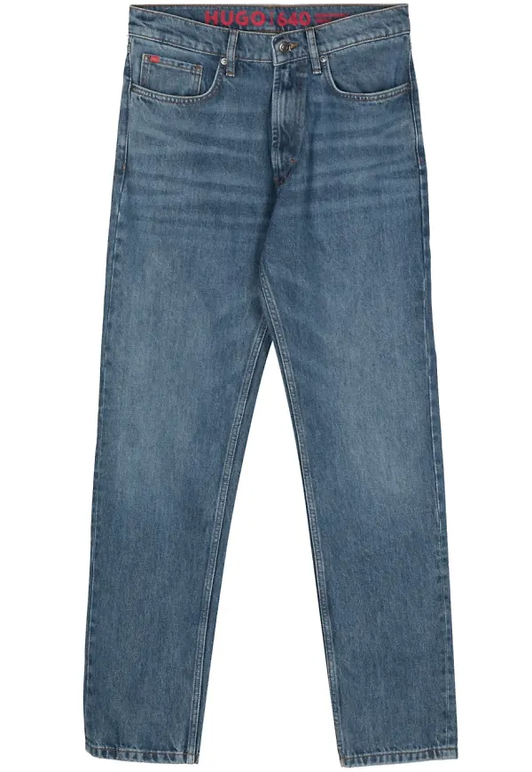 HUGO straight-jeans - Blå