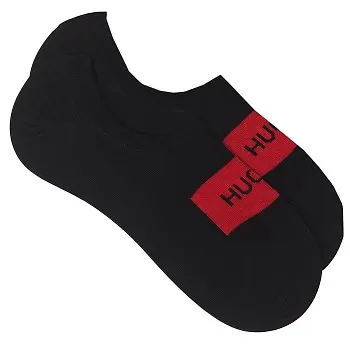 HUGO Strumpor 2P Logo Invisible Sock Svart Strl 39/42