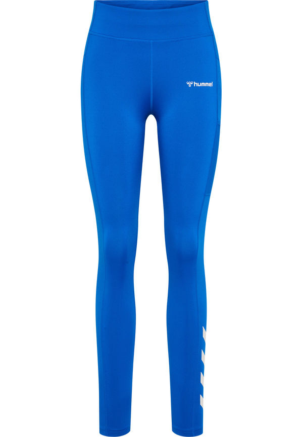 Hummel Hmlmt Chipo Mid Waist Tights, Träningstights i storlek XL och färg Blå