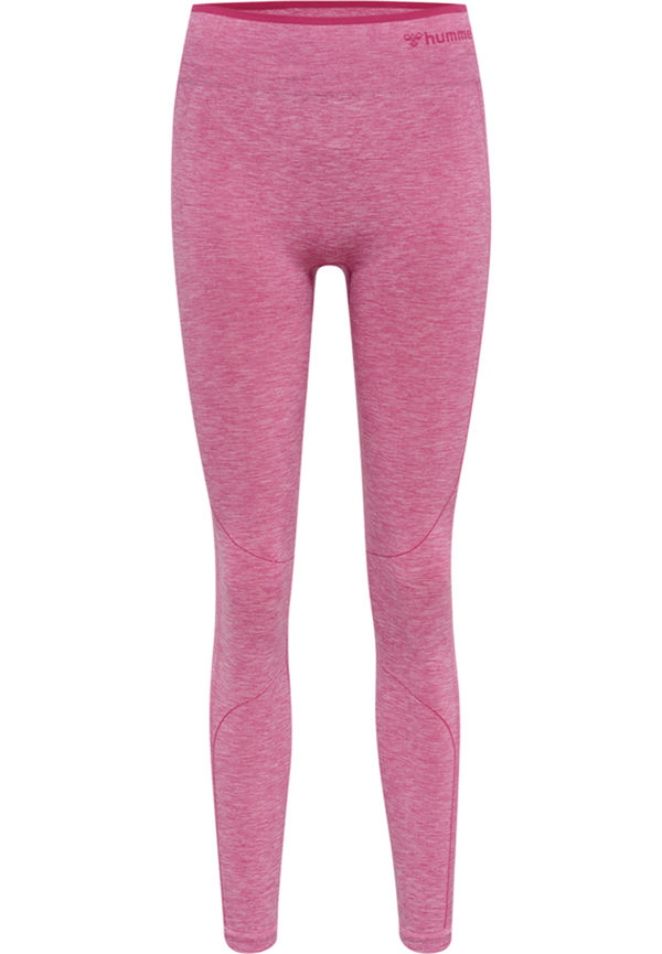 Hummel Hmlmt Una Seamless Mid Waist Tights, Träningstights i storlek XS och färg Rosa
