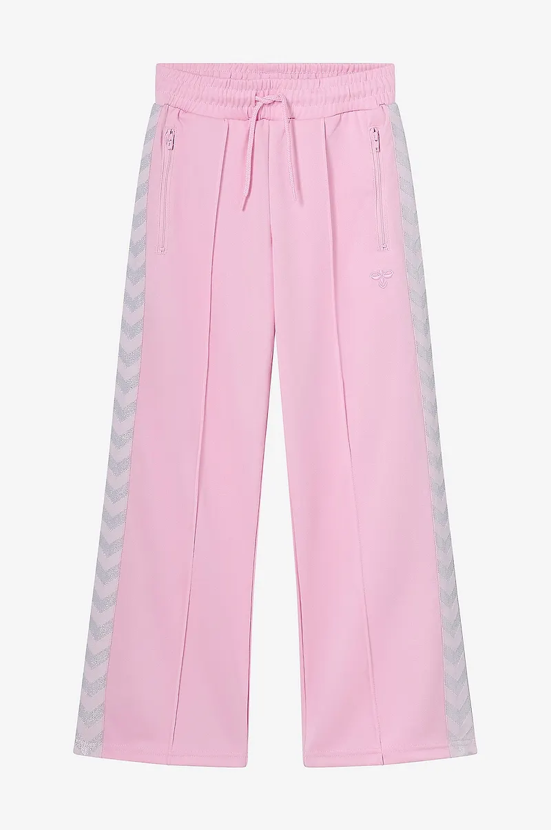 Hummel - Sweatbyxor hmlJr Wide Leg Poly Tape Pants - Lila