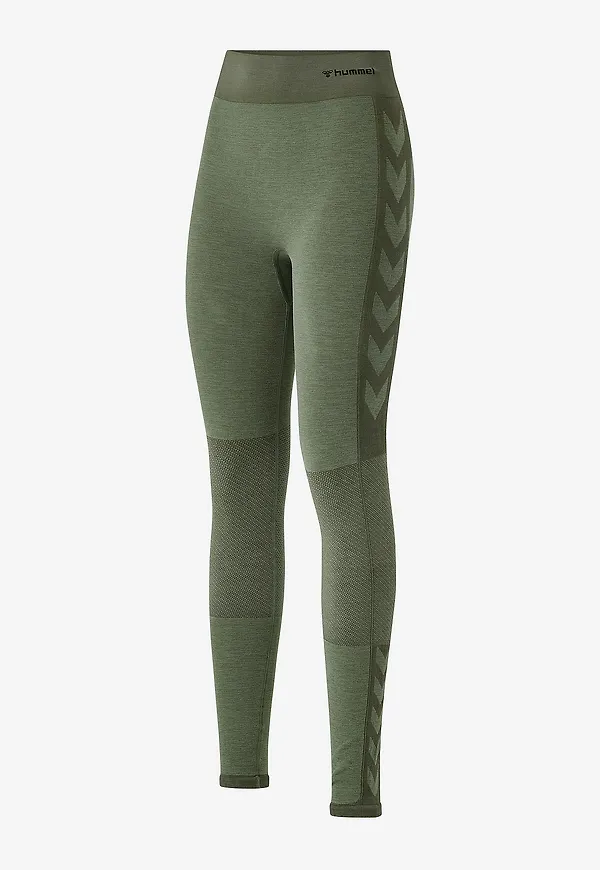 Hummel - Träningstights hmlClea Seamless Mid Waist Tights - Grön
