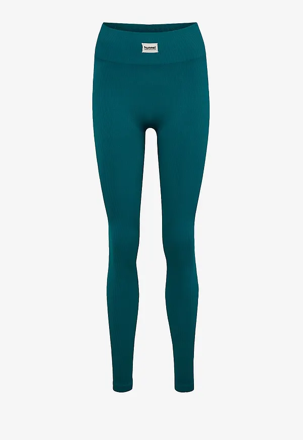 Hummel - Träningstights hmlPulse Seamless Rib MW - Grön
