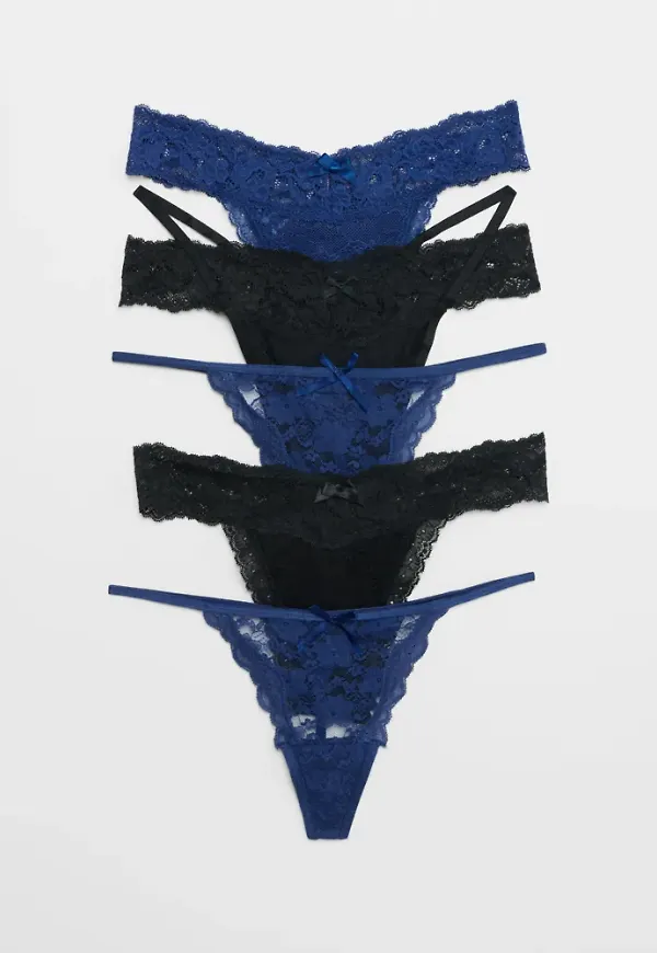 Hunkemöller - Blå - Fashion Ulv-String 5-Pack