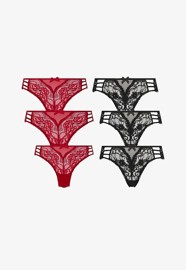 Hunkemöller - Braziliantrosa Belle 6-pack - Röd