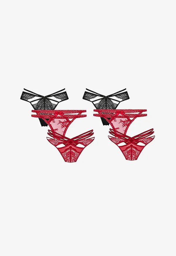 Hunkemöller - Stringtrosor String 6-pack - Röd