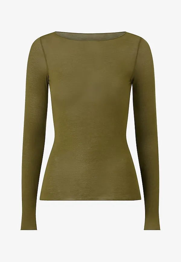 Hunkemöller - Pyjamastopp Top Ls Boatneck Intimates - Grön