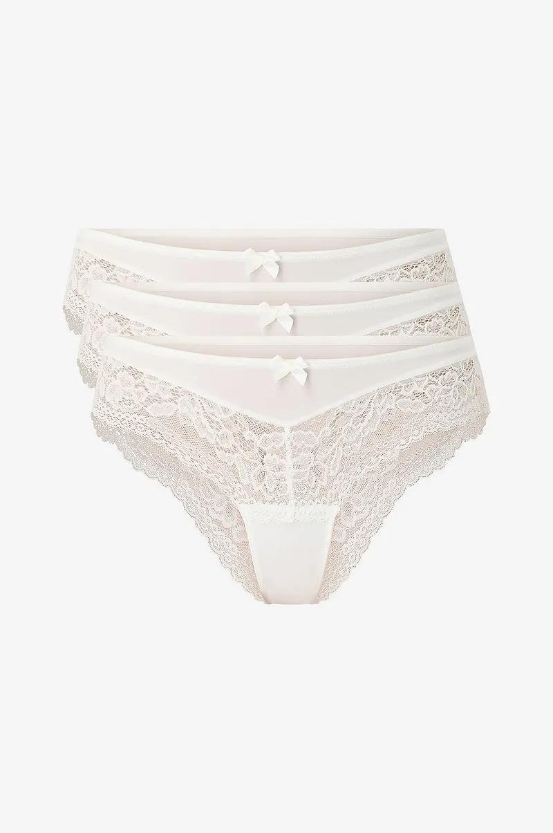 Hunkemöller - Trosor Valencia Brasilian 3-pack - Vit