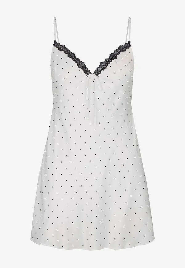 Hunkemöller - Underklänning Sd Satin Lace Dolly - Vit