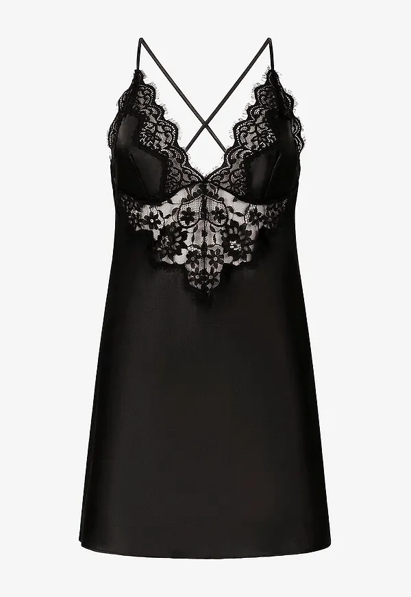 Hunkemöller - Underklänning Sd Satin Mya - Svart