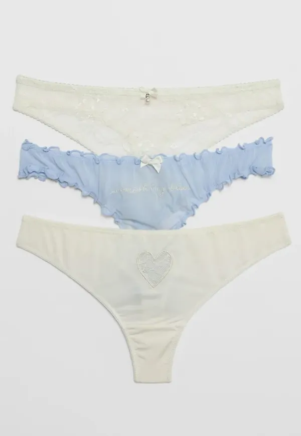 Hunkemöller - Vit - Bridal String Multipack