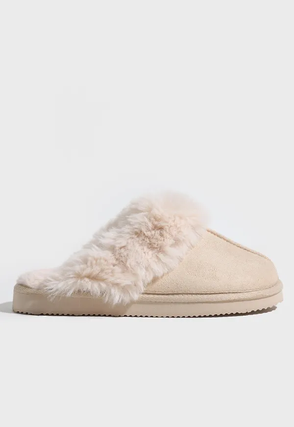 Hunkemöller - Beige - Lowan Fake Fur Mule
