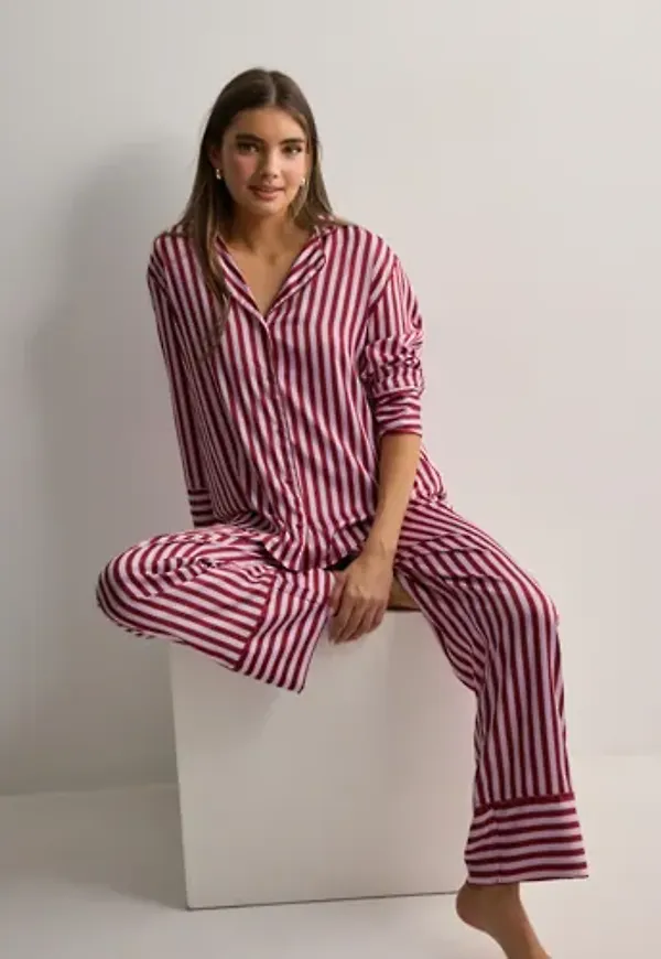 Hunkemöller - Rosa - Pj Ls Satin Print