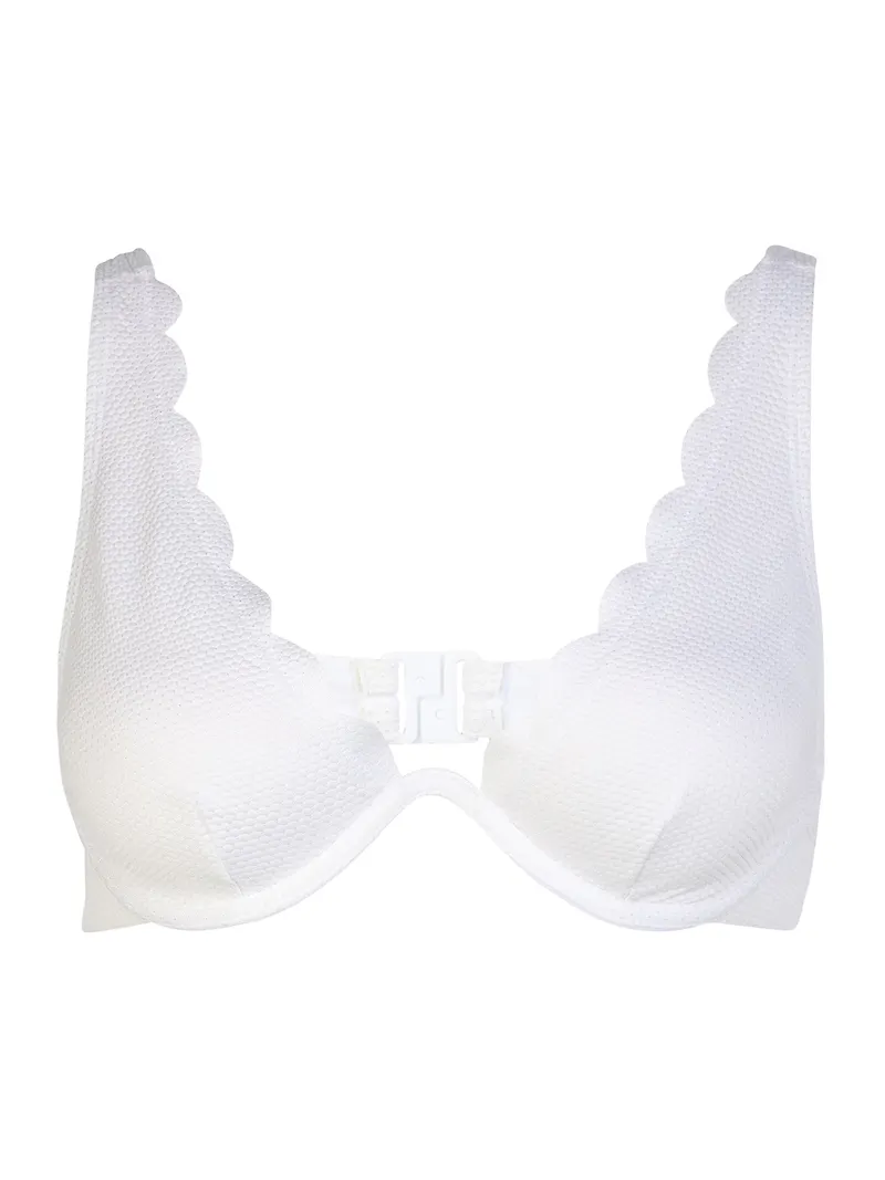 Hunkemöller Bikiniöverdel 'Scallop' vit