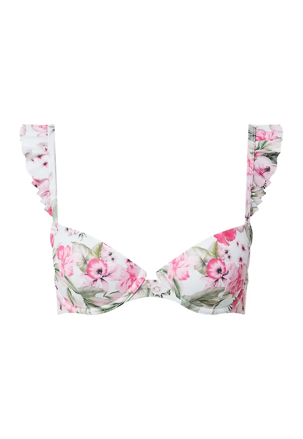 Hunkemöller Bikiniöverdel grön / rosa / rosa / vit
