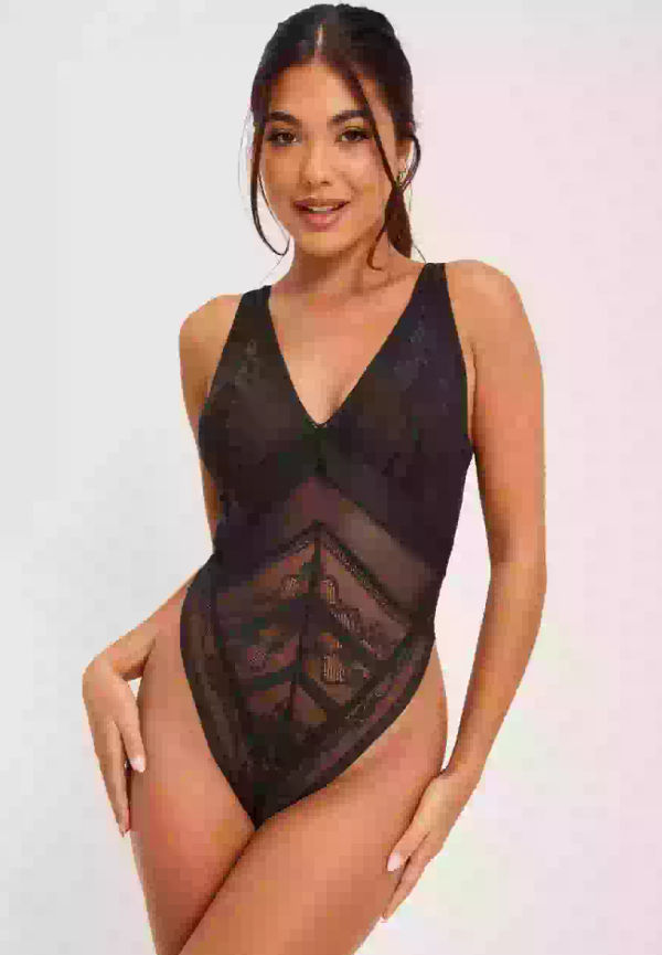 Hunkemöller Cleo body Spetsbody Caviar
