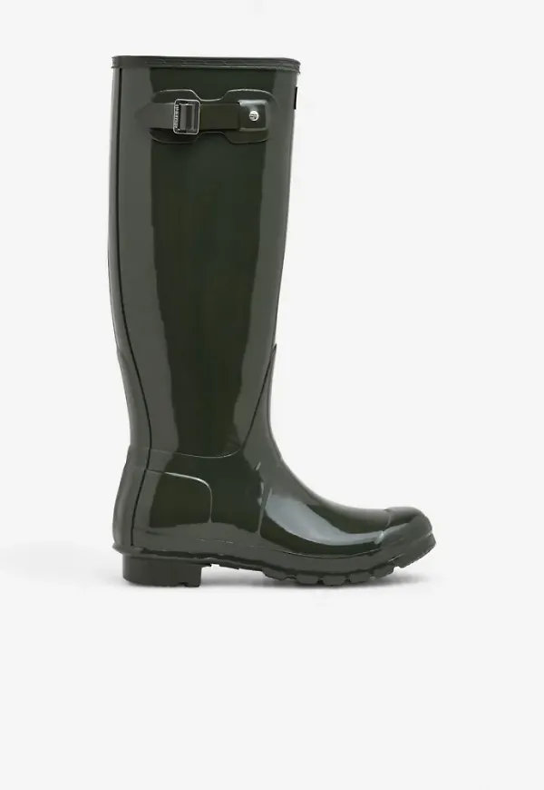 Hunter - Grön - Original Tall Gloss Boot