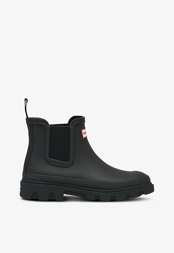 Hunter - Gummistövlar Unisex Downpour Chelsea - Svart