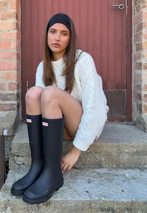 Hunter - Svart - Unisex Downpour Tall Boot