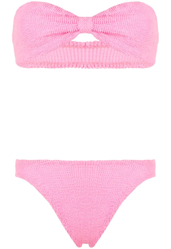 Hunza G Jean skrynklad bikini - Rosa