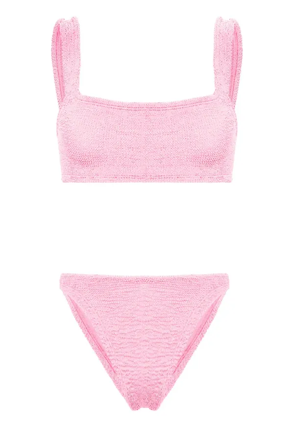 Hunza G Xandra skrynklad bikini - Rosa