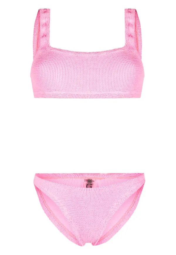 Hunza G Xandra skrynklad bikini - Rosa