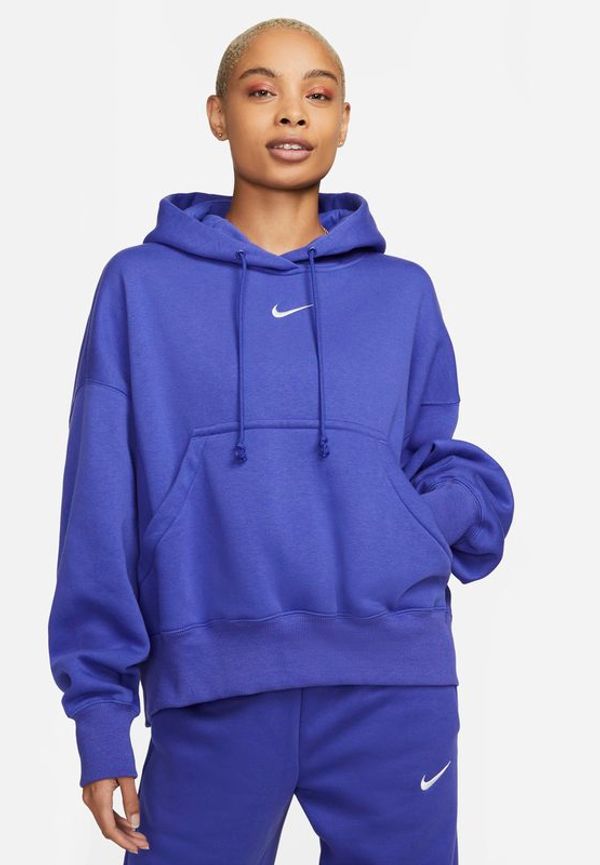 Huvtröja i extra oversize-modell Nike Sportswear Phoenix Fleece för kvinnor - Blå