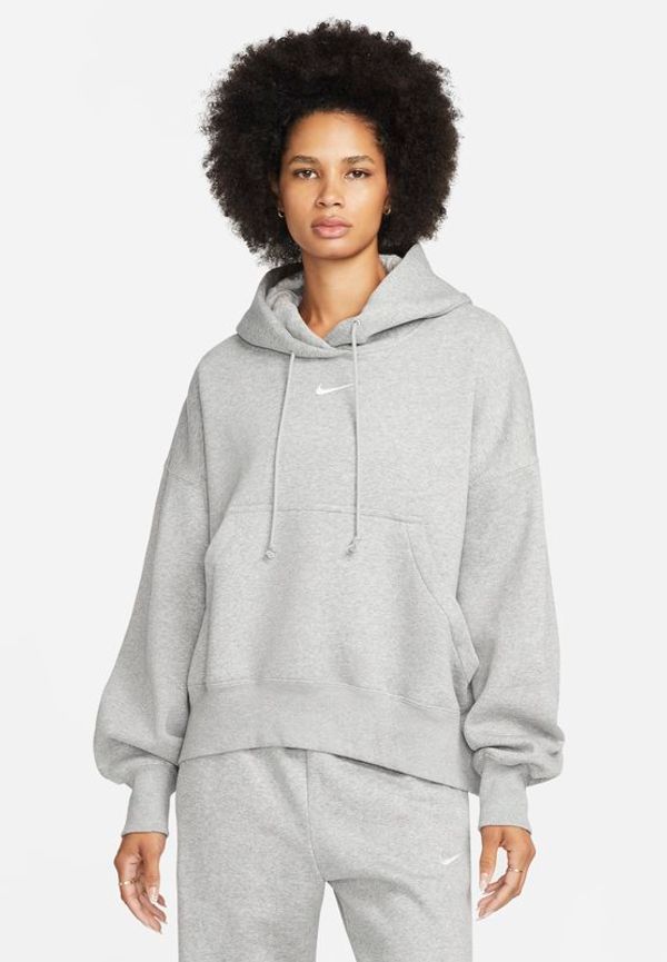 Huvtröja i extra oversize-modell Nike Sportswear Phoenix Fleece för kvinnor - Grå