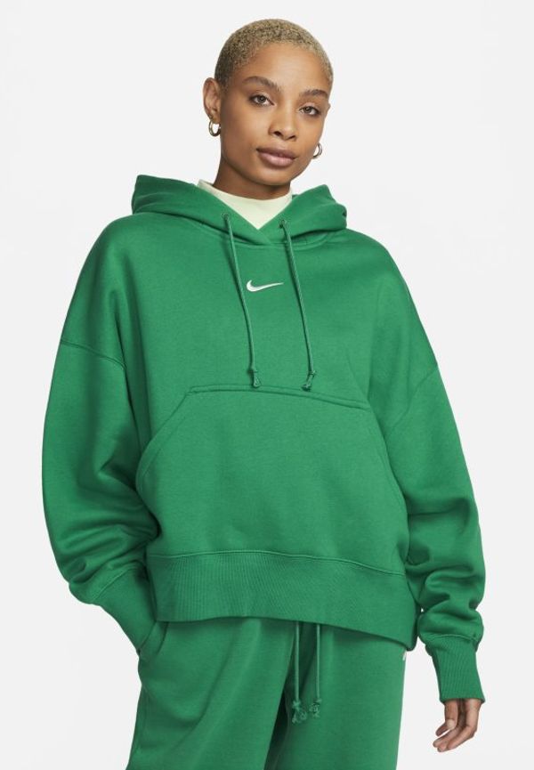 Huvtröja i extra oversize-modell Nike Sportswear Phoenix Fleece för kvinnor - Grön