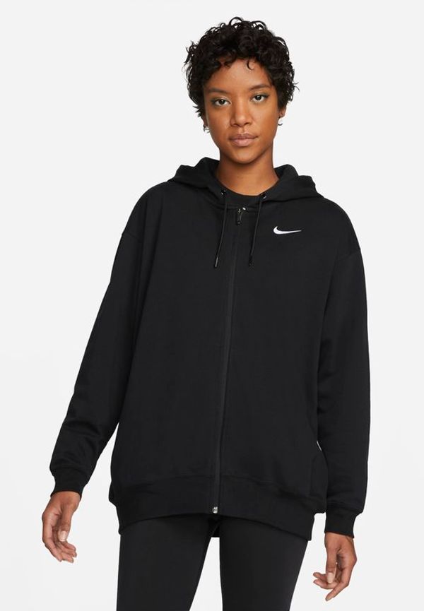Huvtröja i oversize-modell med hel dragkedja Nike Sportswear för kvinnor - Svart