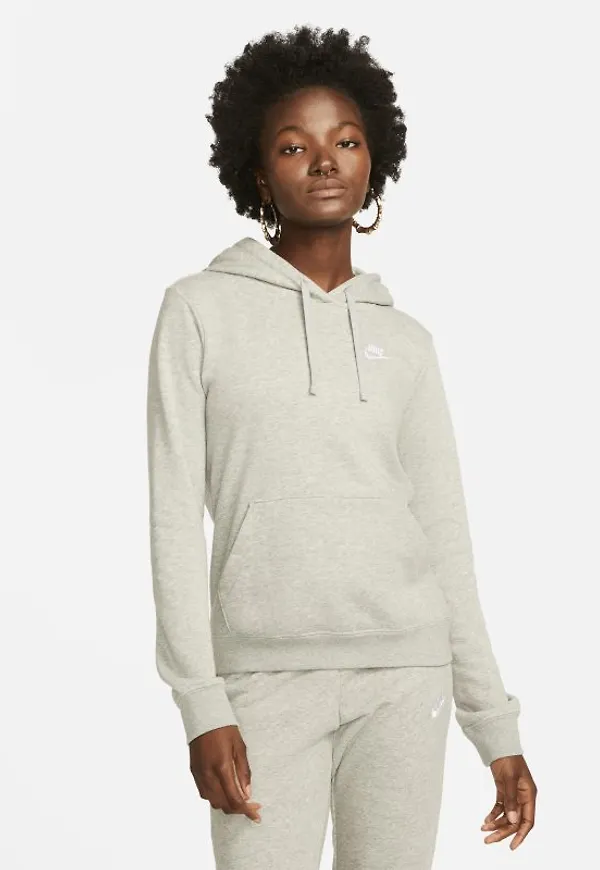 Huvtröja Nike Sportswear Club Fleece för kvinnor - Grå