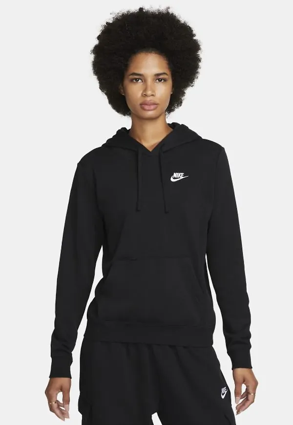Huvtröja Nike Sportswear Club Fleece för kvinnor - Svart