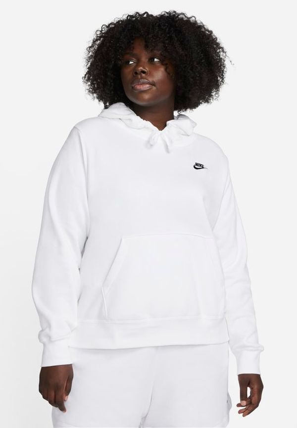 Huvtröja Nike Sportswear Club Fleece för kvinnor - Vit